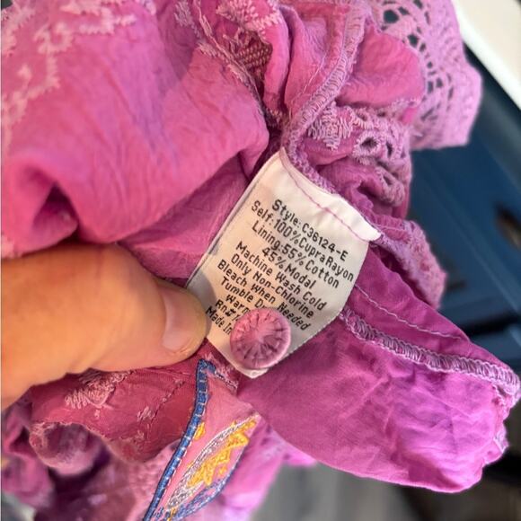 Johnny Was Pink Mini Dress - Picture 4 of 10